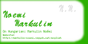noemi markulin business card